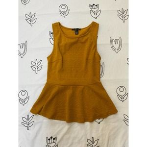 Gold Boho Peplum Top Forever 21